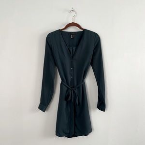 Forever 21 Size S Emerald Long Sleeve Mini Dress